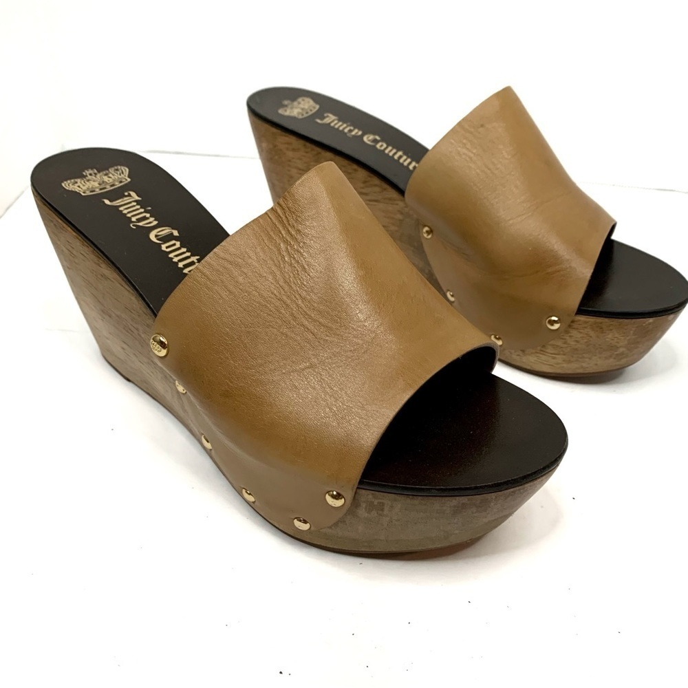Juicy Couture Wooden Studded Platform Sandals‎